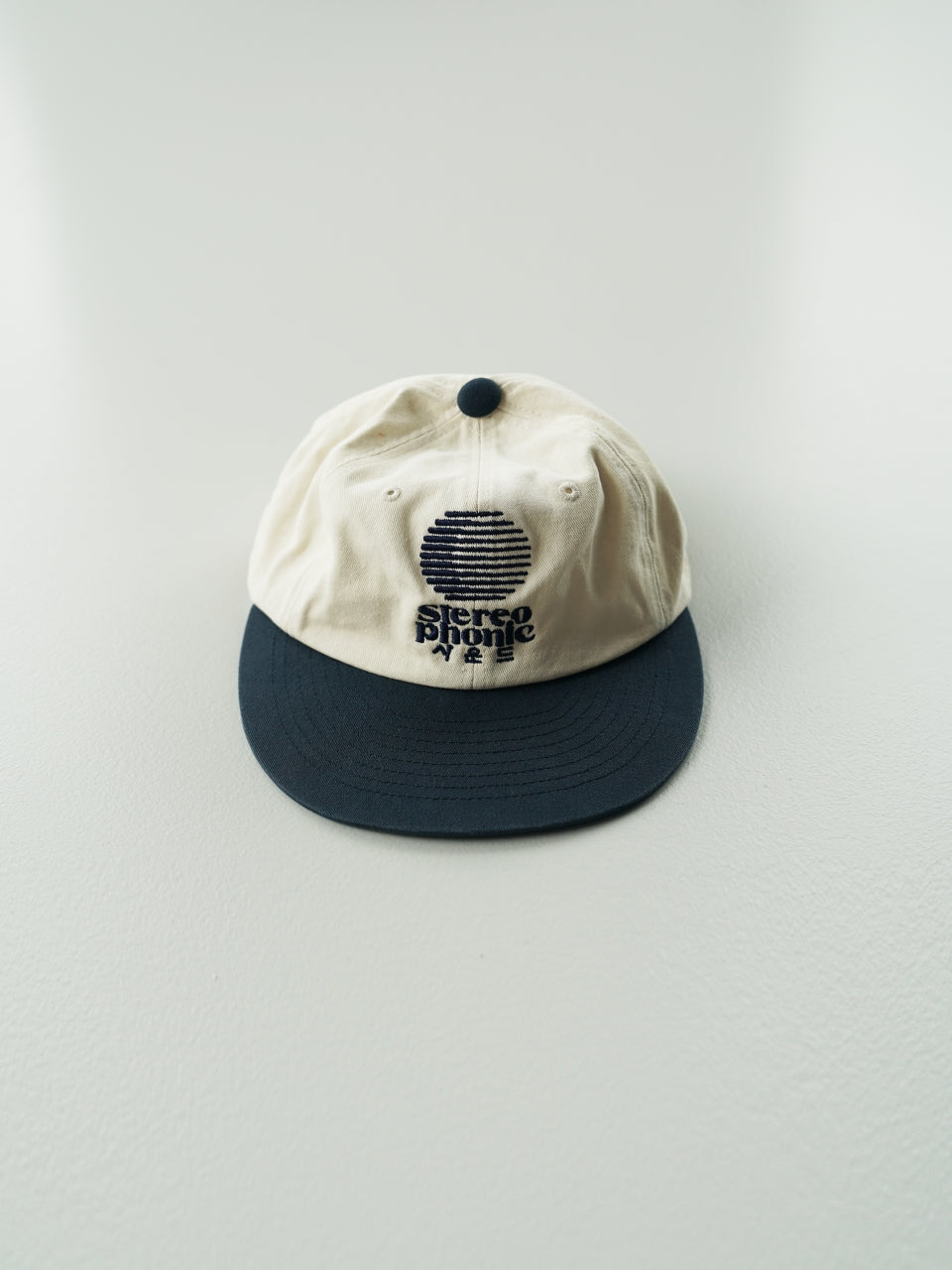 SPS Logo Soft Flat Cap (Ivory-Navy)