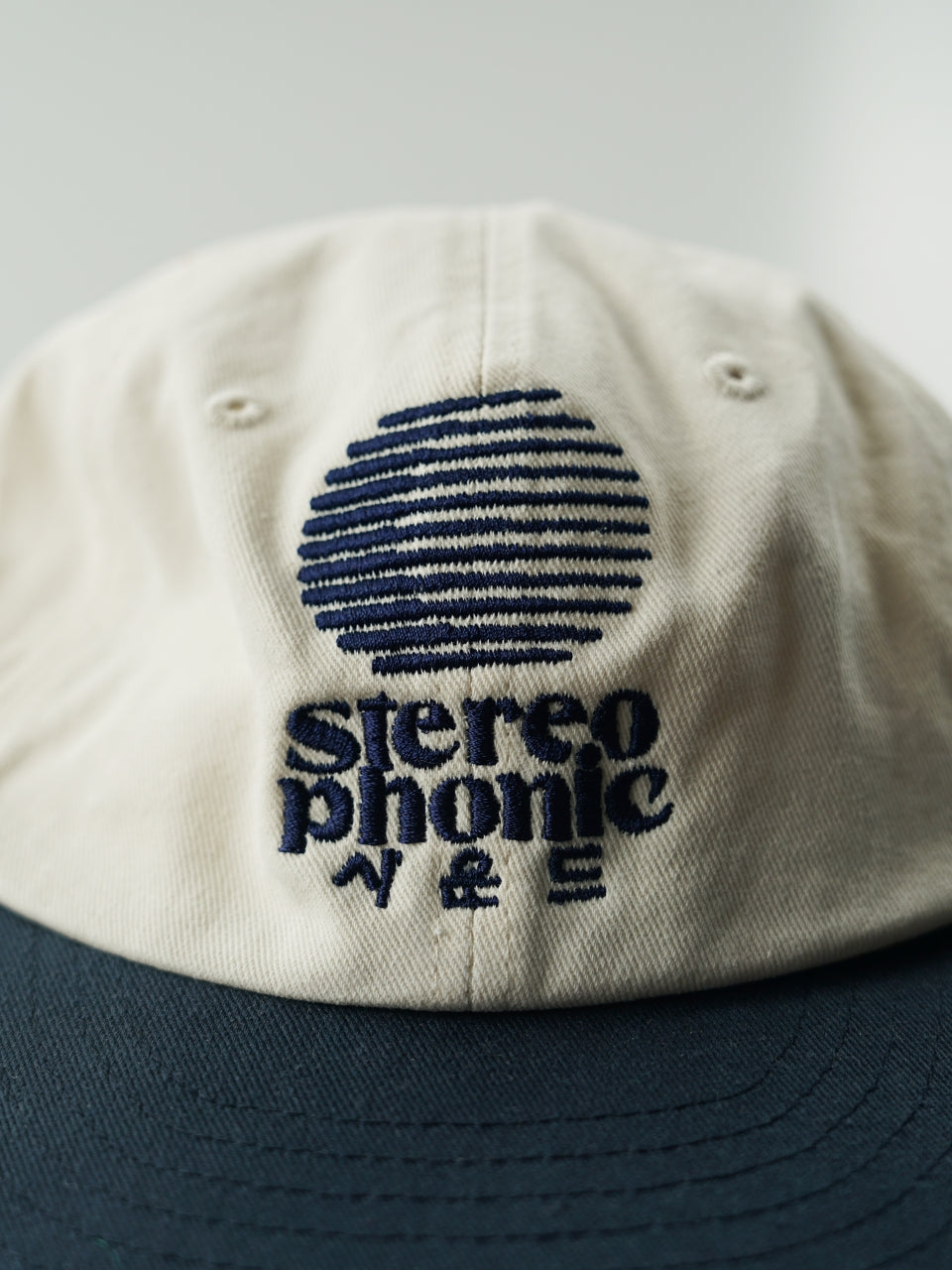 SPS Logo Soft Flat Cap (Ivory-Navy)
