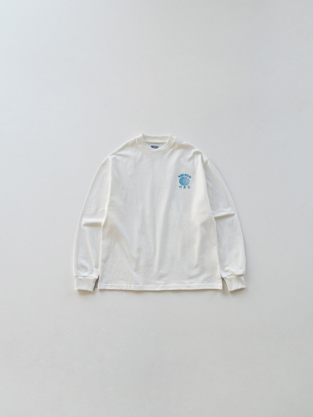 SPS Logo Long Sleeve Tee (White - Sky Blue)
