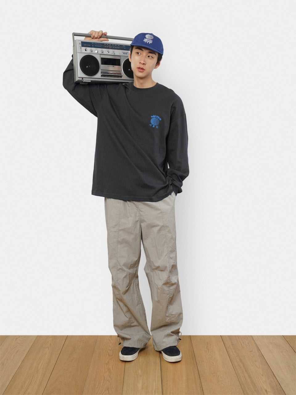 SPS Letter Long Sleeve Tee (Charcoal)