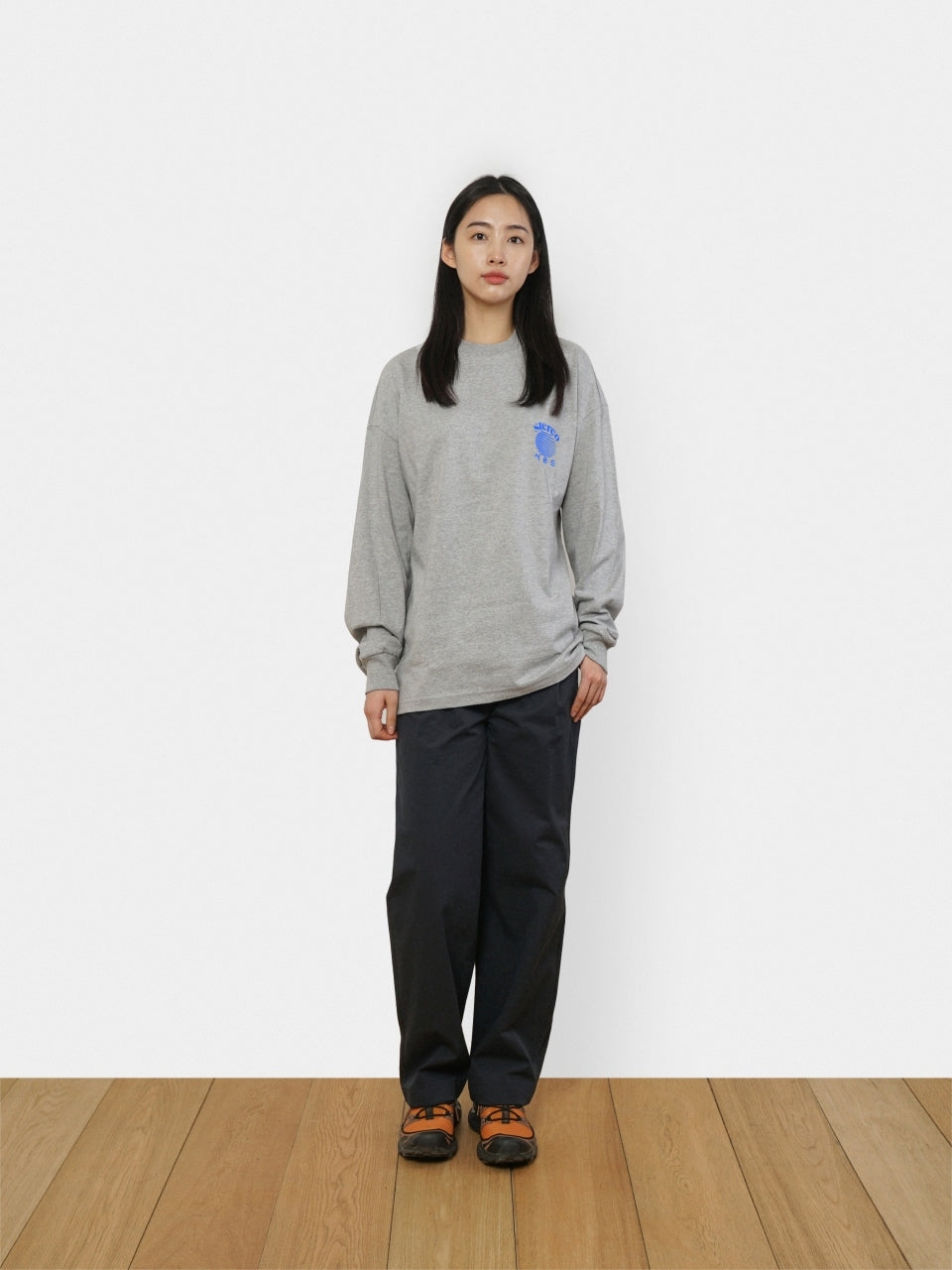 SPS Letter Long Sleeve Tee (Melange Gray)