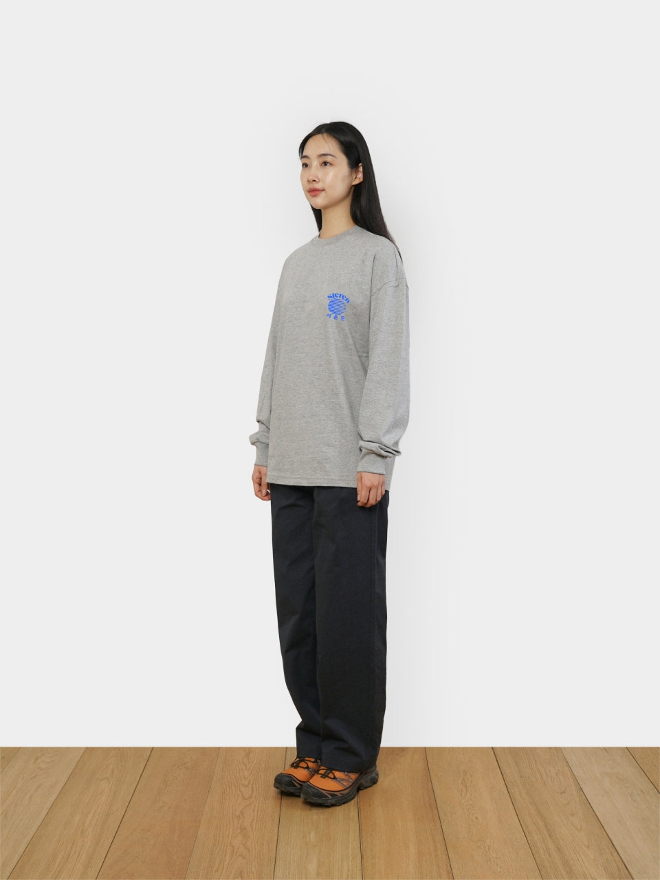 SPS Letter Long Sleeve Tee (Melange Gray)