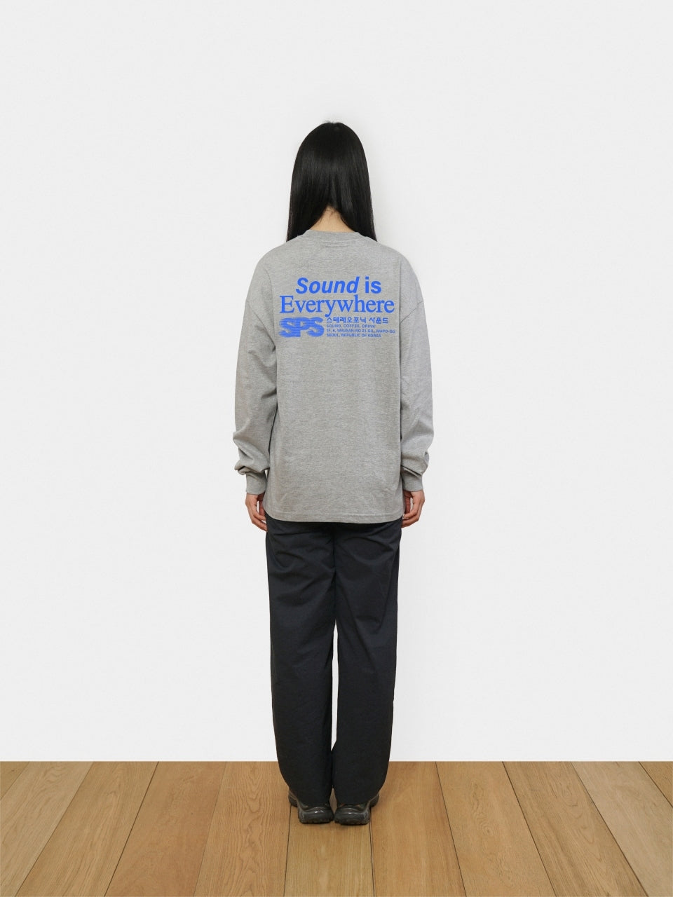SPS Letter Long Sleeve Tee (Melange Gray)