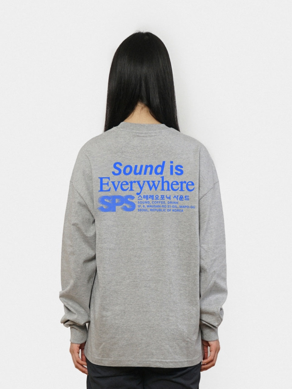 SPS Letter Long Sleeve Tee (Melange Gray)