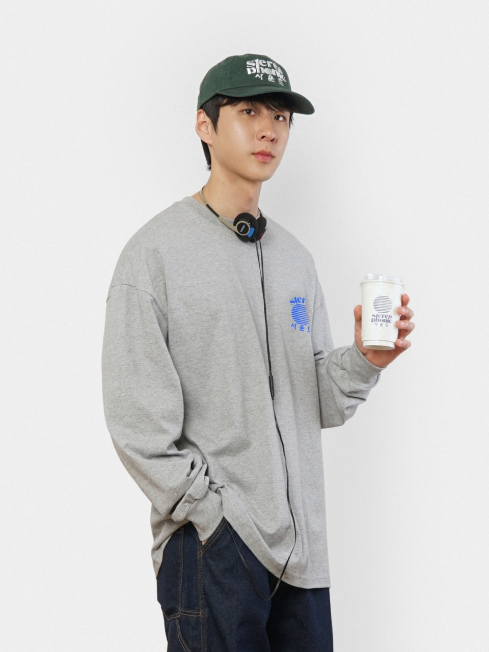 SPS Letter Long Sleeve Tee (Melange Gray)