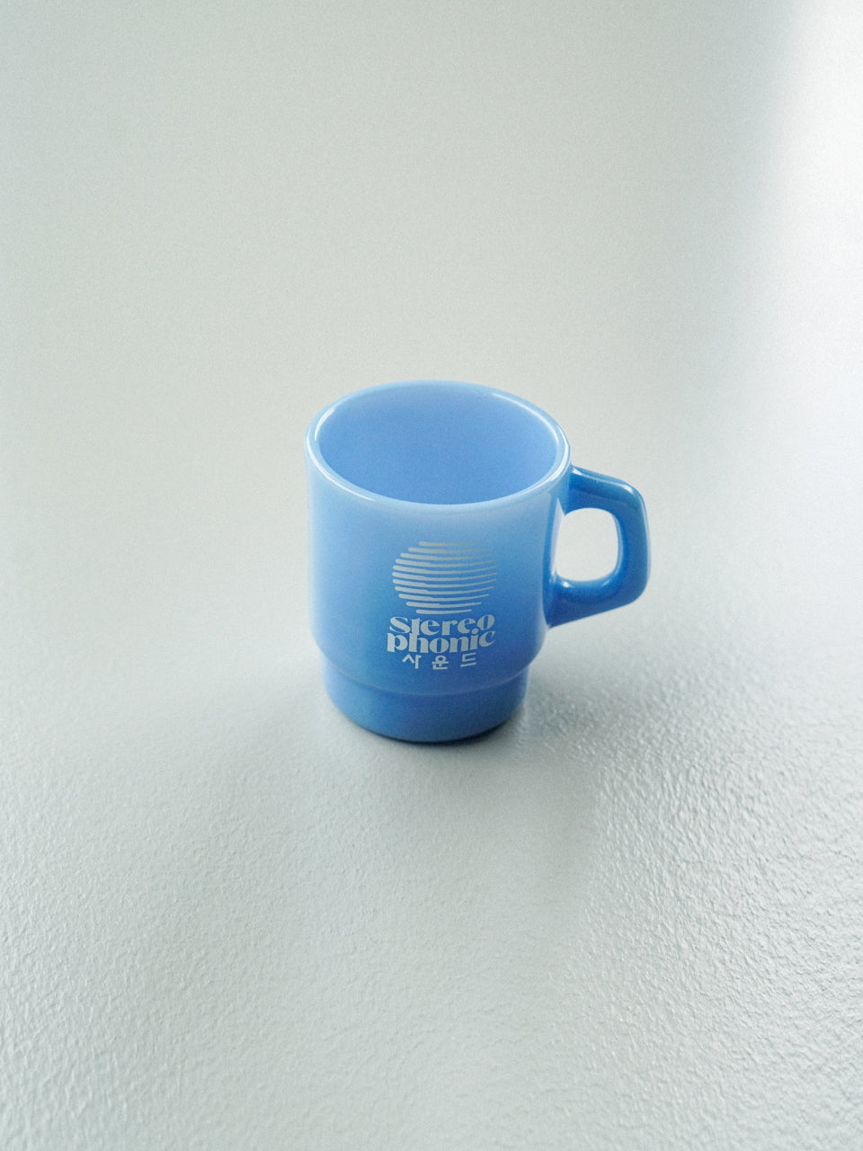 SPS Logo Milk Glass (Light Blue)