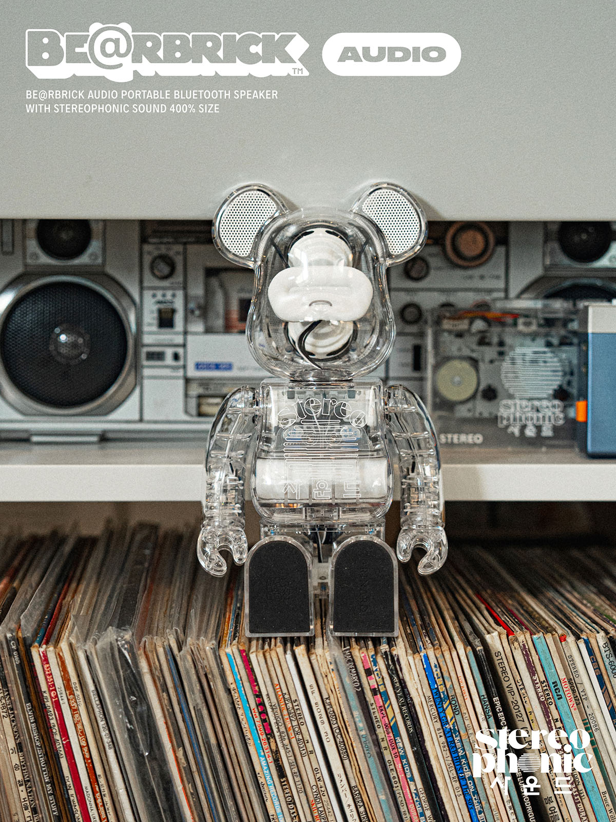 SPS x BE@RBRICK AUDIO 400% Clear